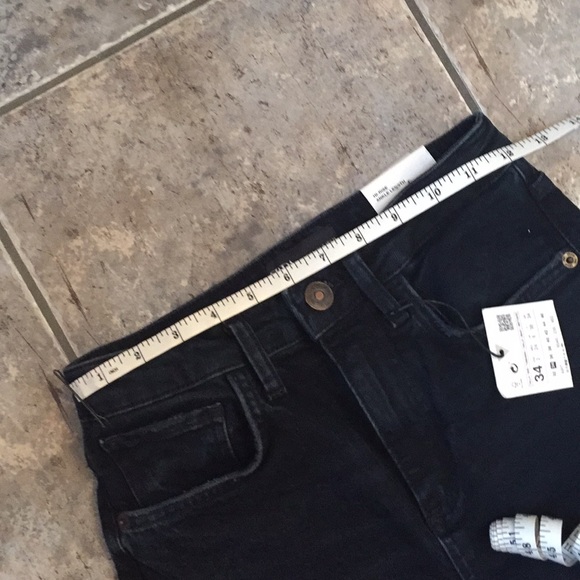 Zara Hi-rise Fray Hem Cuffed Ankle Jeans - Picture 8 of 13